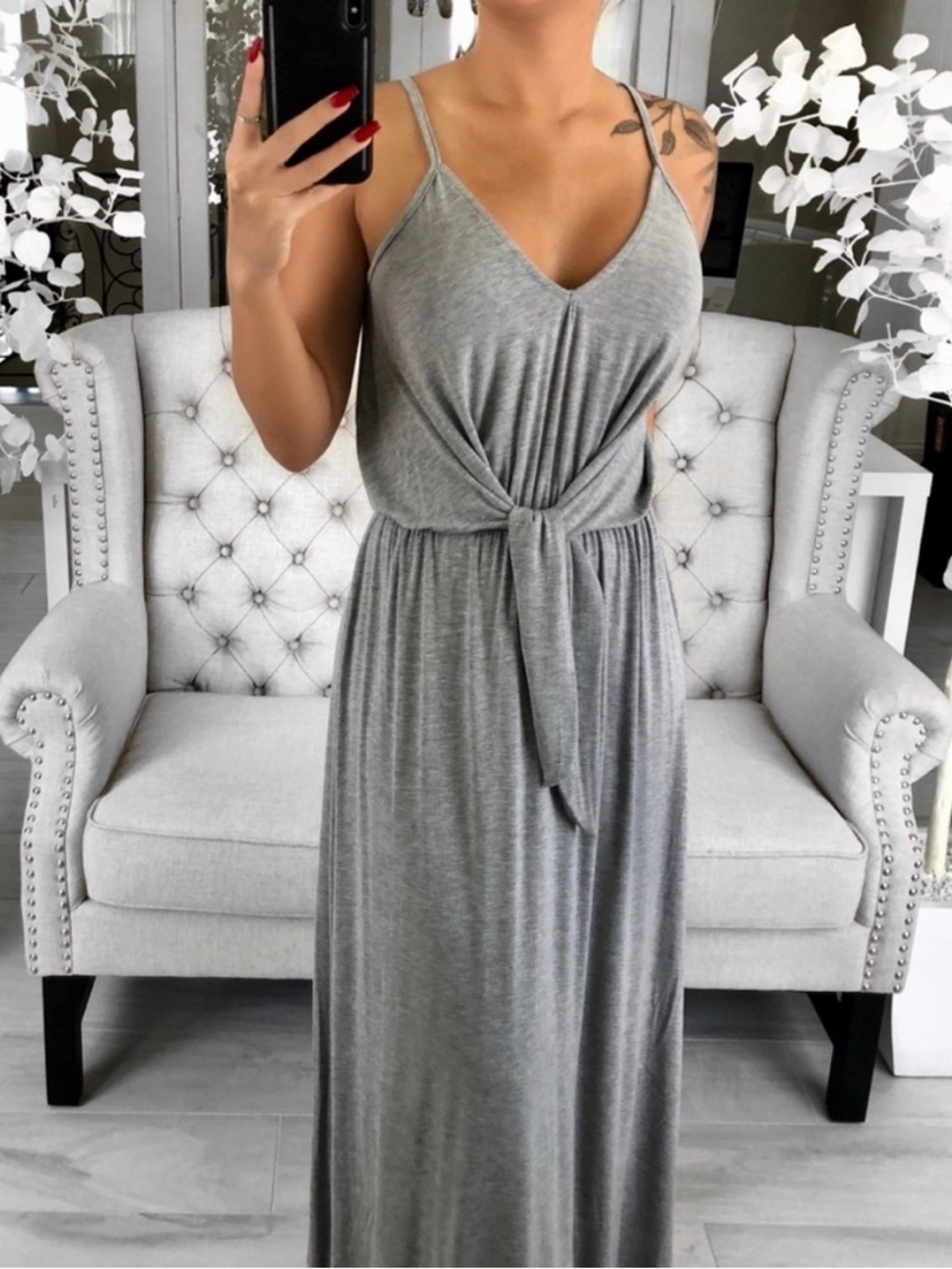 Gray Maxi Dress
